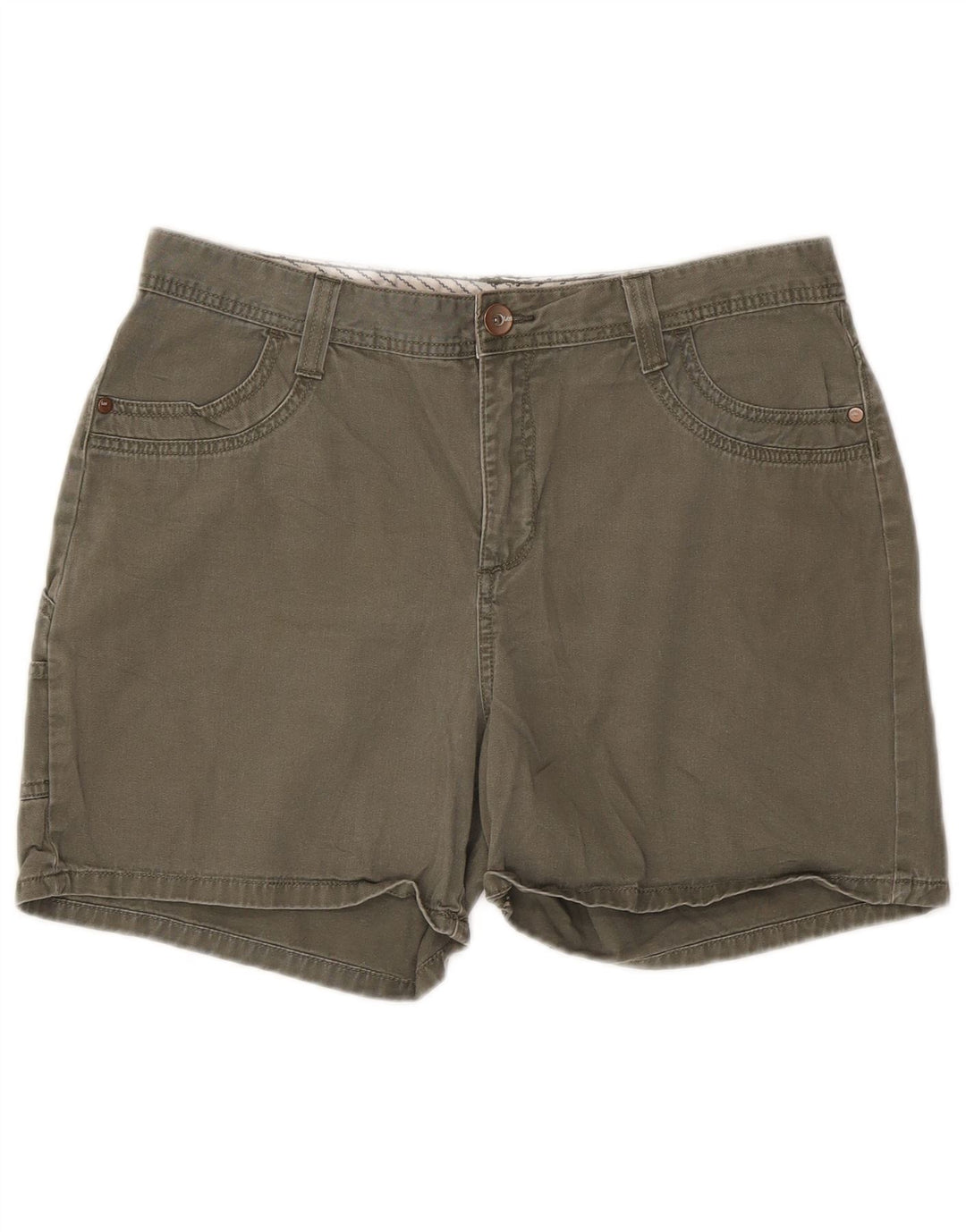 Damskie spodenki cargo LEE US 12, duże, W32, bawełna khaki