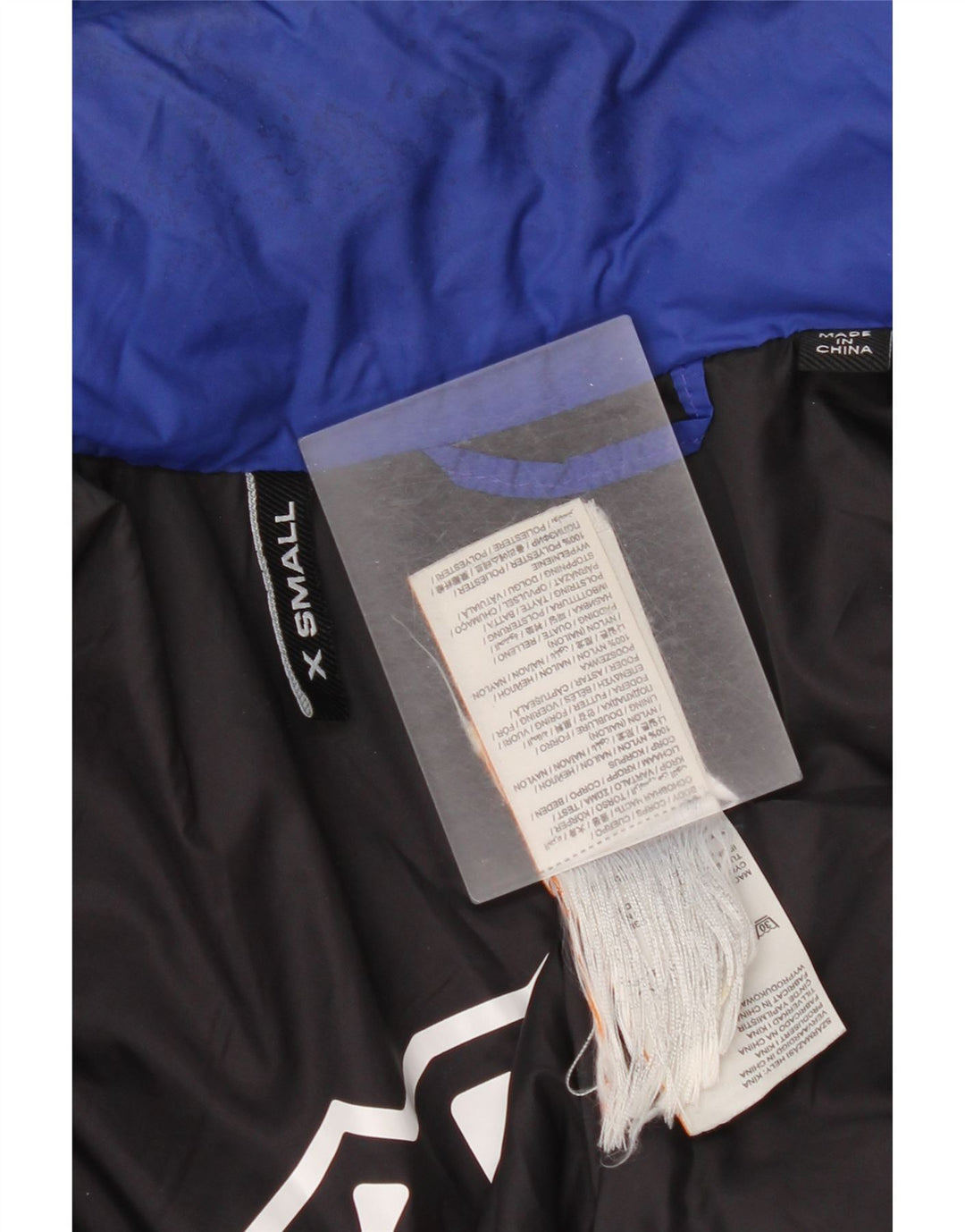 Damska wyściełana kurtka z kapturem Superdry UK 10, mała niebieska nylonowa