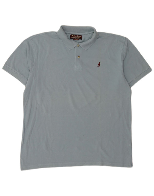 Męska koszulka polo Marlboro Classics 2XL, niebieska, bawełniana