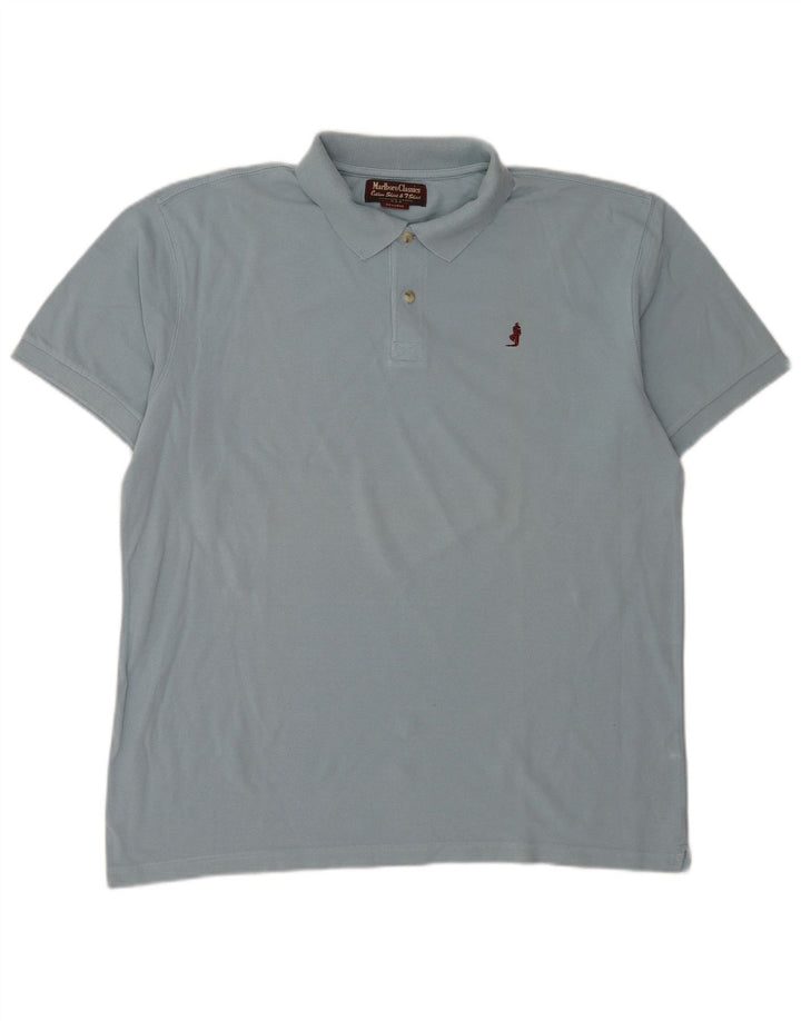 Męska koszulka polo Marlboro Classics 2XL, niebieska, bawełniana