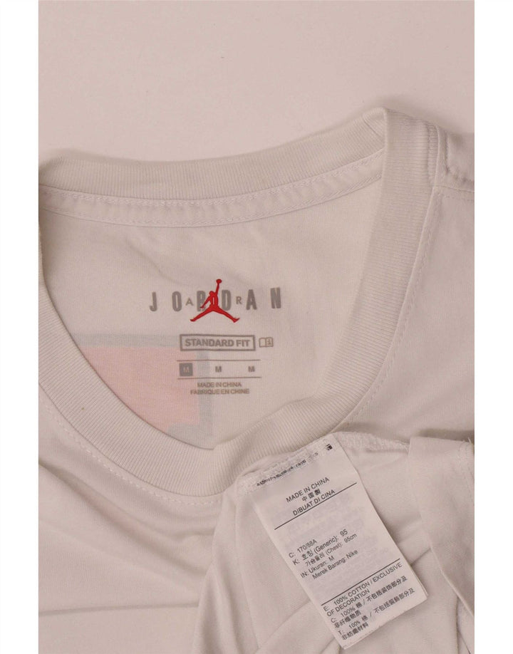 Męski T-shirt z grafiką Jordan o standardowym kroju, średni, biały, bawełniany