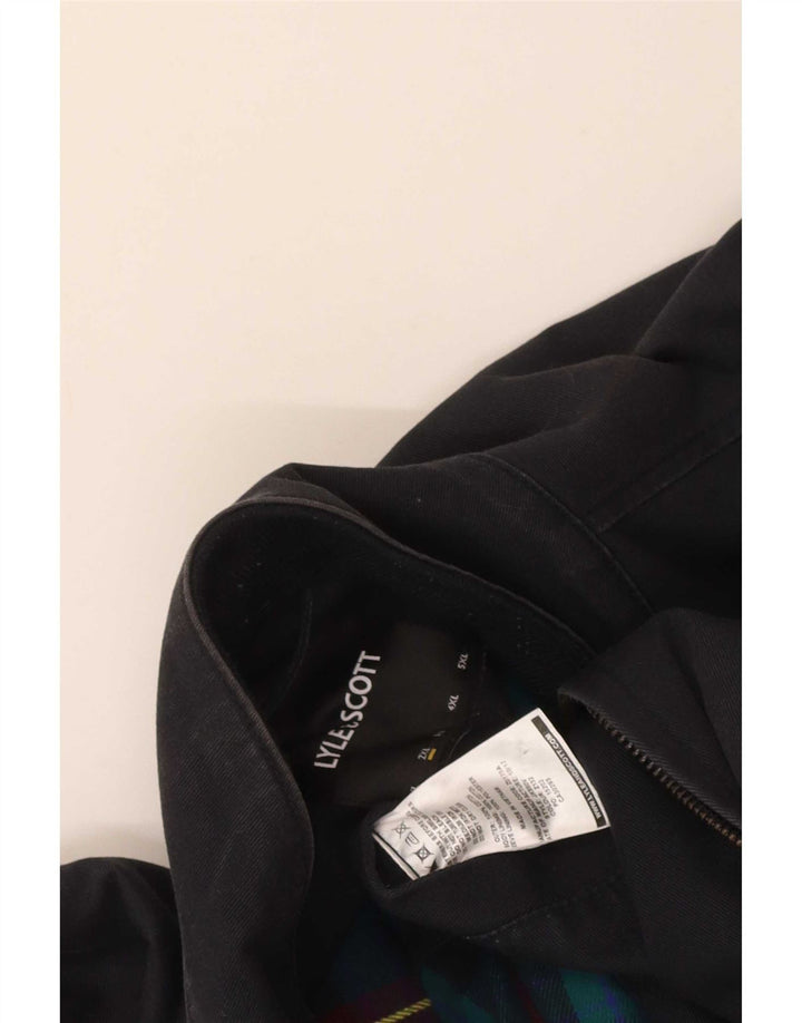 Męska kurtka bomber Lyle & Scott UK 44 2XL granatowa, bawełniana