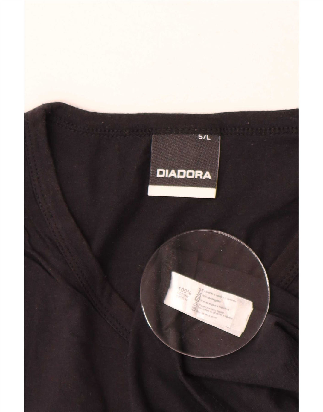 T-shirt męski Diadora, duży, czarny, bawełniany