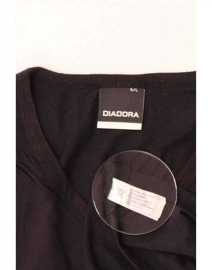 T-shirt męski Diadora, duży, czarny, bawełniany
