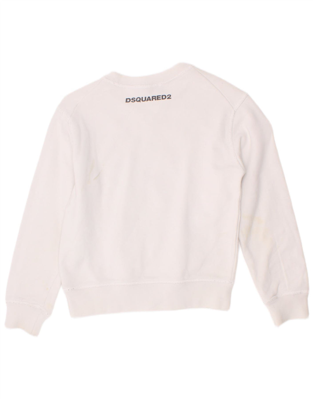 Dsquared2 Dziewczęca bluza z grafiką, 5-6 lat, biała bawełna
