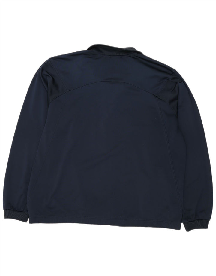 Męska kurtka dresowa ADIDAS UK 44/46, duża, granatowa, poliester