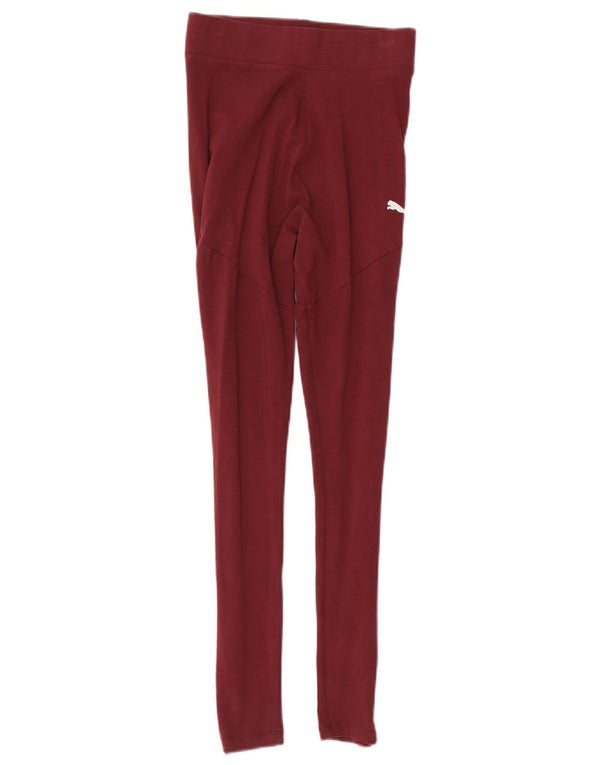 Legginsy damskie Puma UK 4 XS Burgundowy poliester