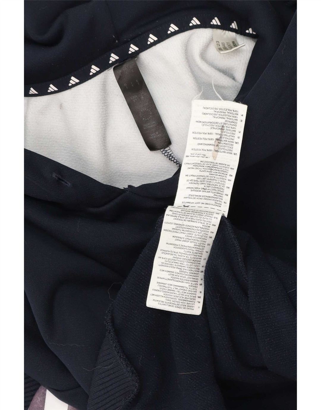 Adidas Męska bluza z kapturem, mała, granatowa, kamuflaż, poliester