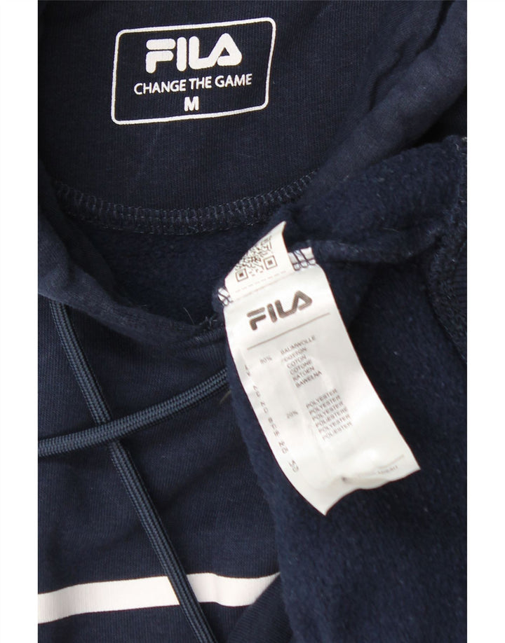 Męski sweter z kapturem Fila, średni granatowy, bawełniany
