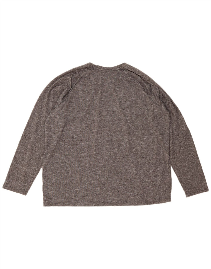 Męska koszulka Nike Dri Fit z długim rękawem XL, szara, nakrapiana