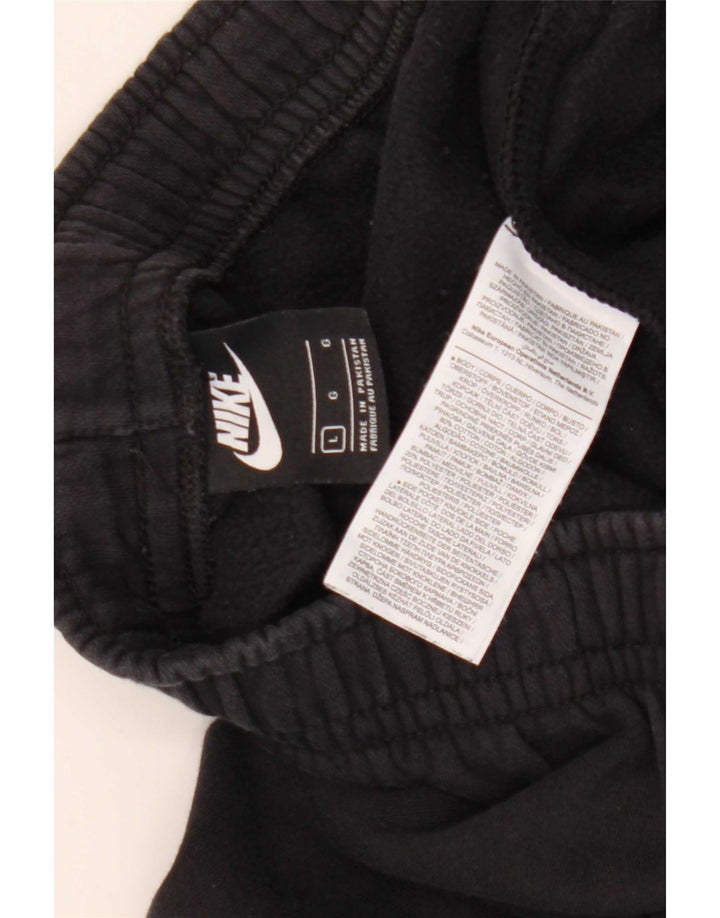 Męskie spodnie dresowe Nike Graphic, duże, czarne, bawełniane