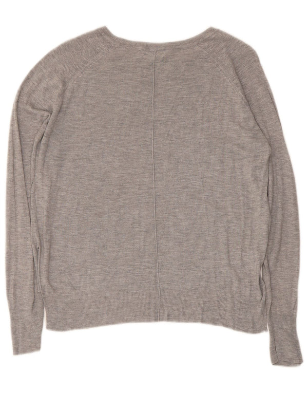 Sweter damski Zara z dekoltem w łódkę, UK 14, średni szary