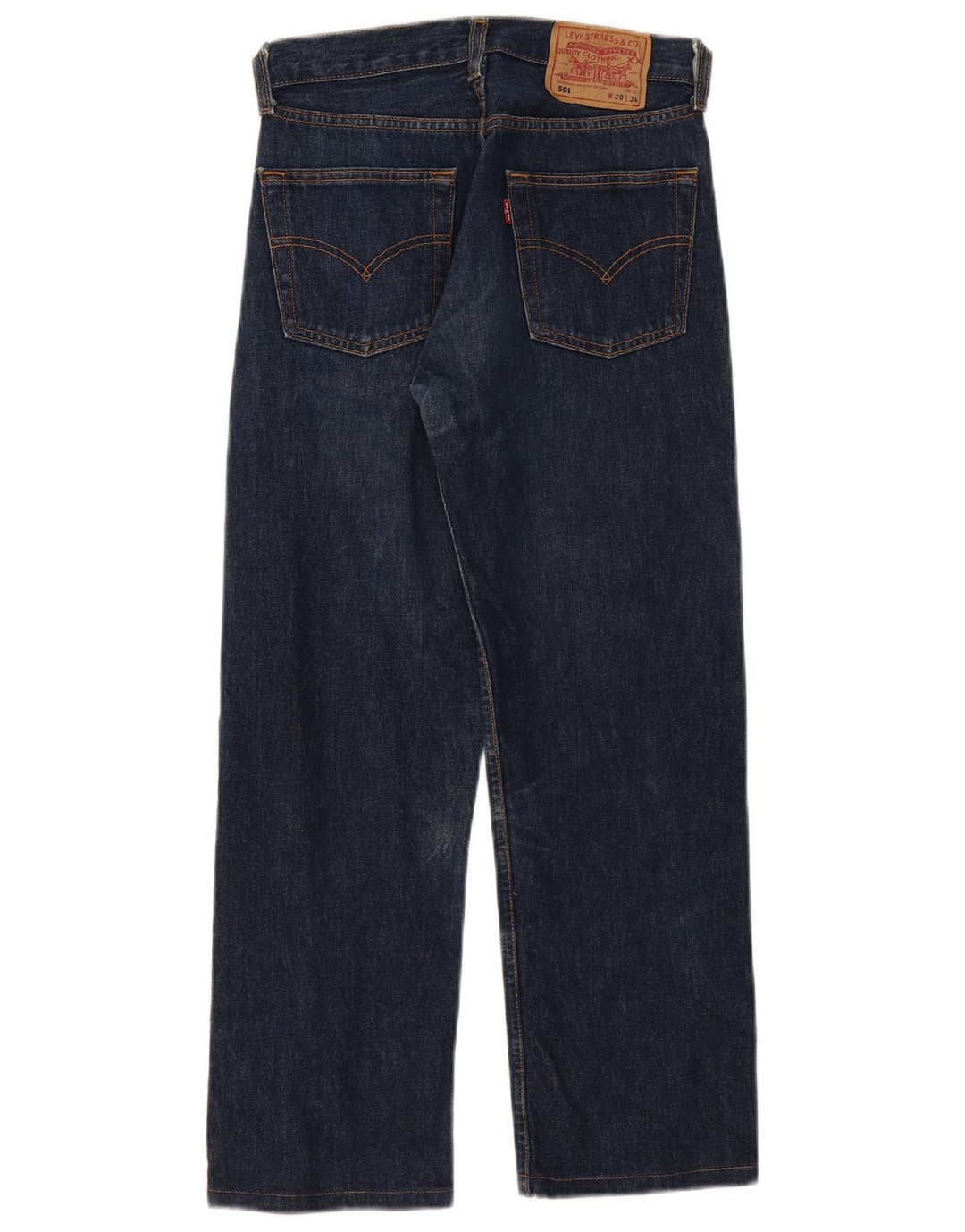 Damskie dżinsy Levi's 501 Straight W28 L26 Granatowa bawełna