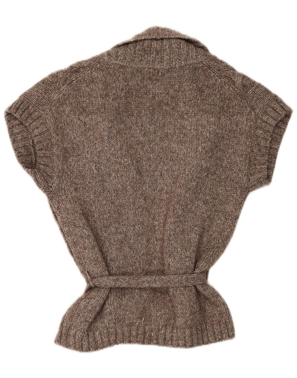 Damski sweter rozpinany Massimo Dutti z krótkim rękawem UK 10 Small Grey