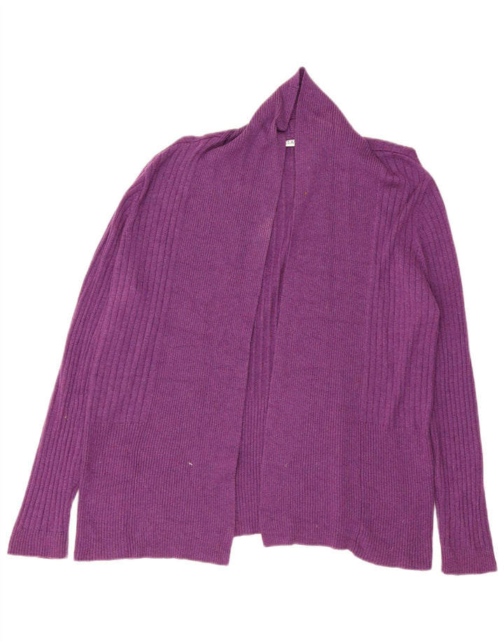 Marks & Spencer Damski sweter rozpinany UK 14, średni fiolet, wiskoza