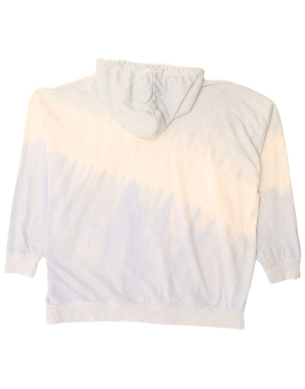 Gap Męski sweter oversize z kapturem XL, niebieski Tie Dye, bawełniany