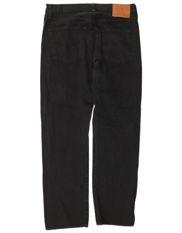 Męskie dżinsy Levi's 501 Straight W32 L30 Czarna bawełna