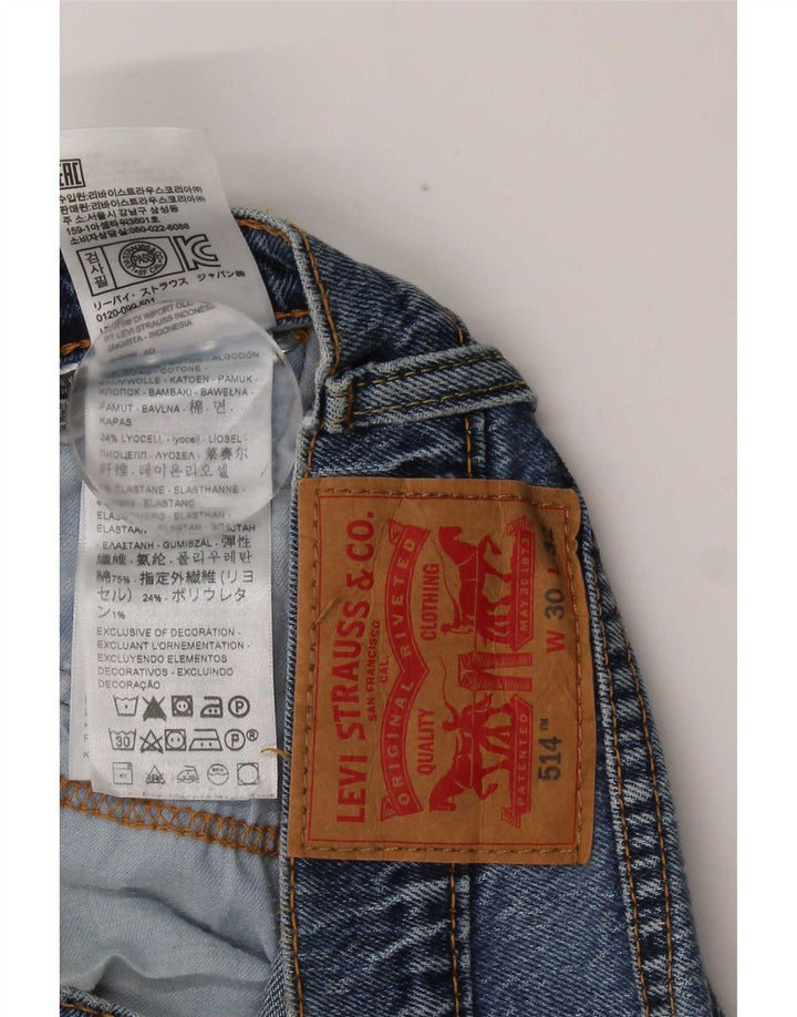 Męskie jeansy Levi's 514 Straight W30 L32 Niebieskie bawełniane
