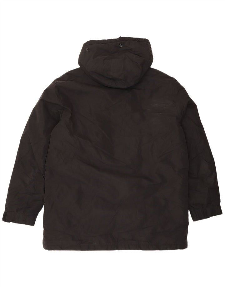 JACK & JONES Mens Hooded Windbreaker Jacket UK 44 2XL Black Polyester