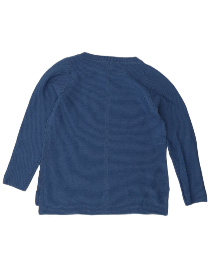 Damski sweter z dekoltem w łódkę John Lewis, UK 10, mały, niebieski poliester