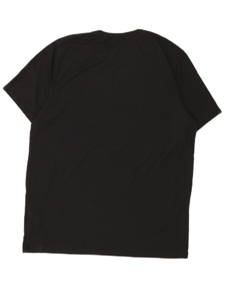 Męski T-shirt Nike Dri Fit z grafiką, duży, czarny poliester