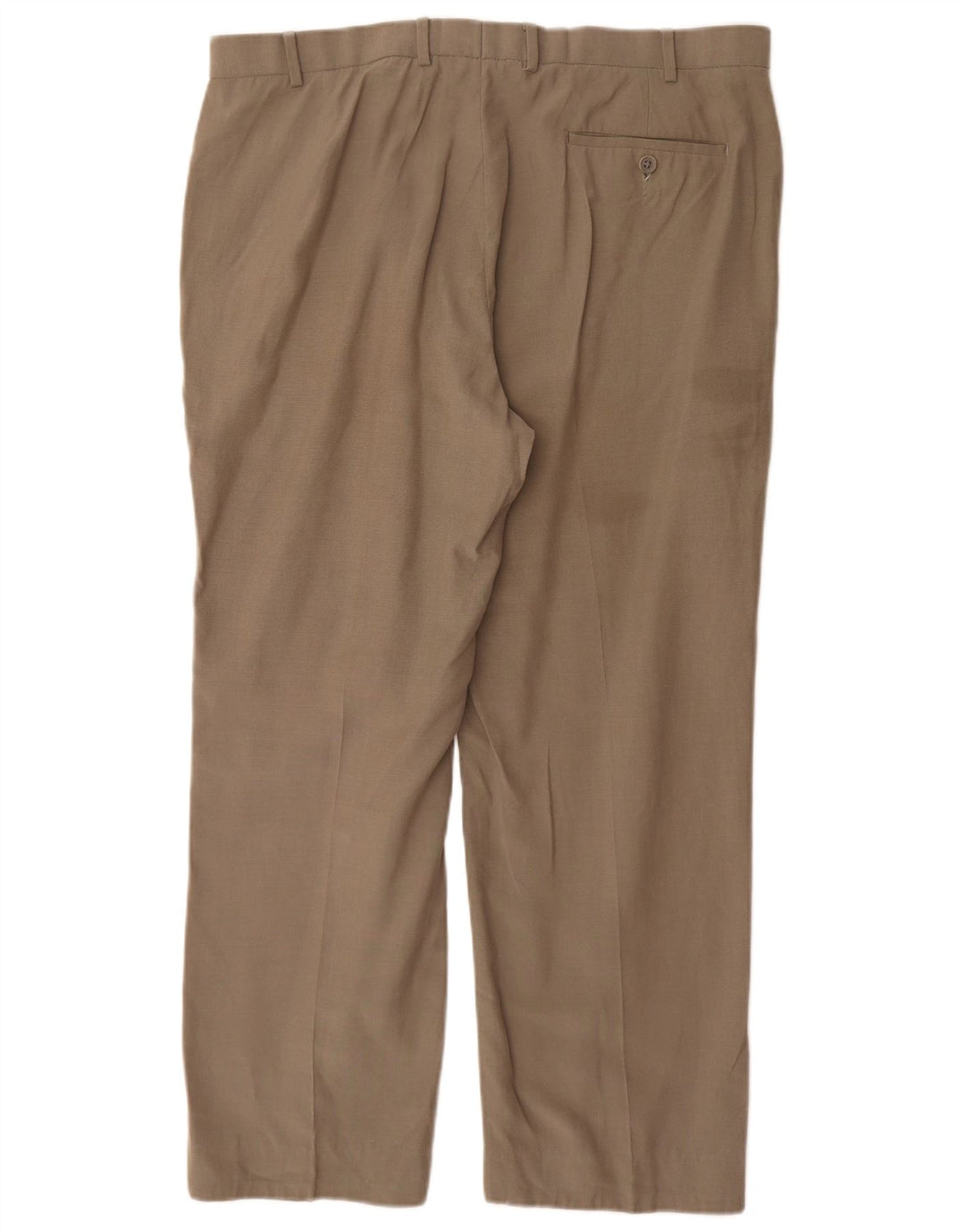 Męskie proste spodnie garniturowe Marks & Spencer W38 L29 Khaki Lyocell