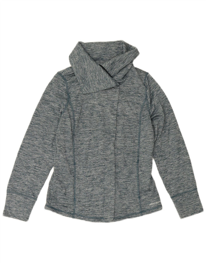 Damska kurtka dresowa Eddie Bauer UK 16, duża, niebieska, nakrapiana, poliester
