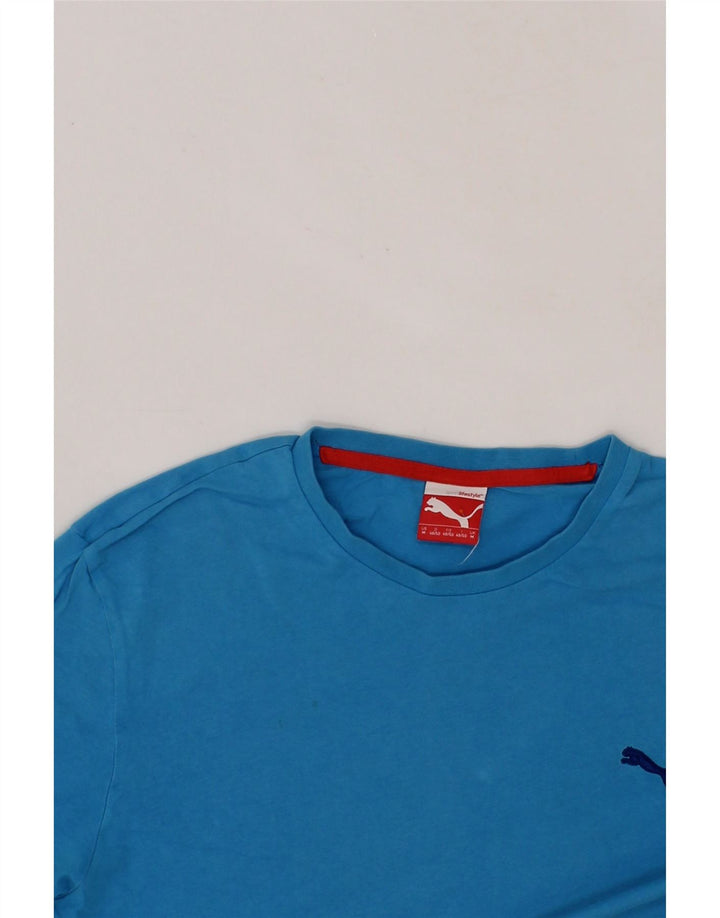 PUMA Mens T-Shirt Top Medium Blue Cotton Vintage Puma and Second-Hand Puma from Messina Hembry 