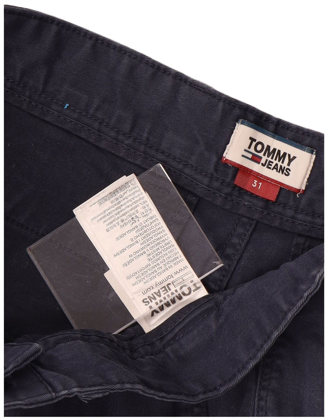 Męskie spodenki Chino TOMMY HILFIGER W31 Średni granatowy, bawełniany