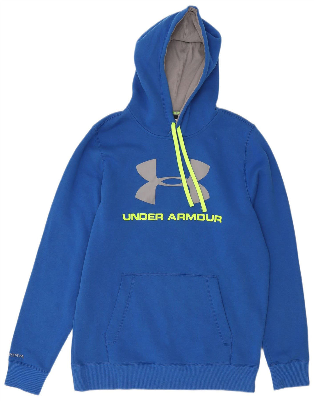 Męski sweter z kapturem Under Armour z grafiką, średnioniebieski, bawełniany