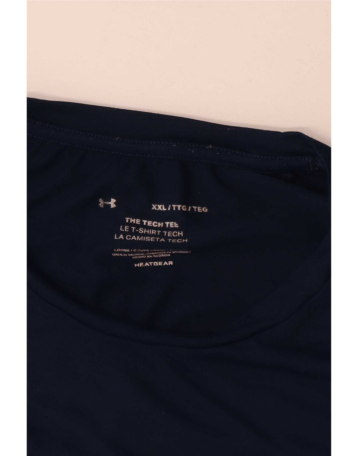 Koszulka męska Under Armour Top 2XL, granatowa, poliester