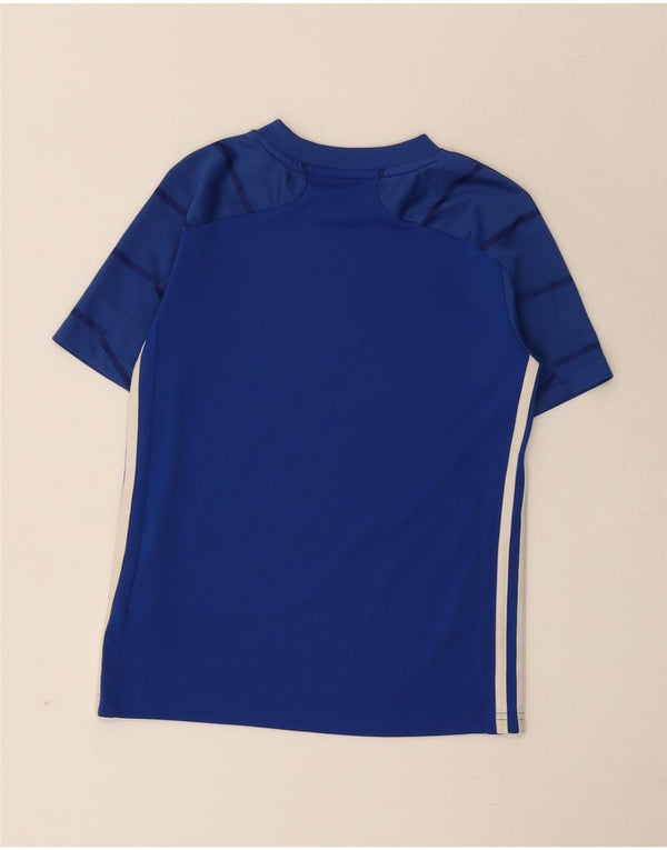 Chłopięca koszulka Adidas Aeroready Top 9-10 lat z poliestru w niebieskie paski