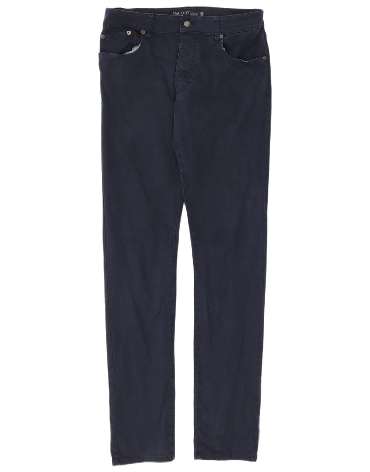 Męskie spodnie typu slim casual Hackett W34 L36 granatowe