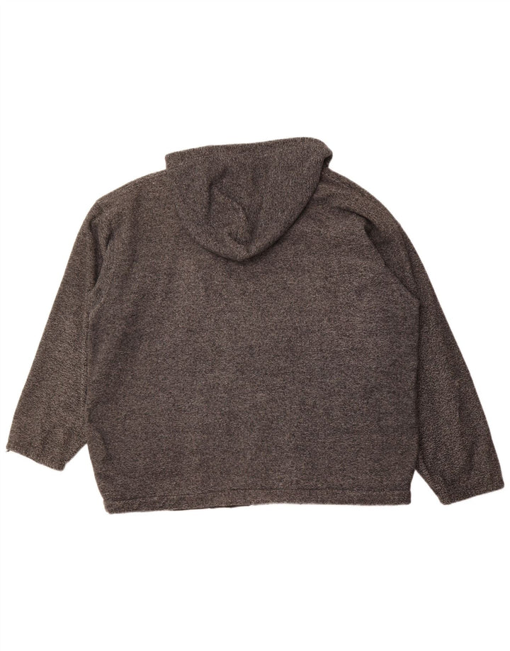 Męska kurtka polarowa z kapturem CHAMPION UK 42 XL Szara, poliestrowa w prążki