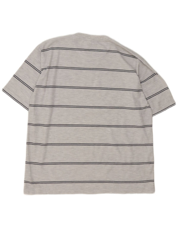 T-shirt męski Umbro Top XL, szary, poliestrowy w paski