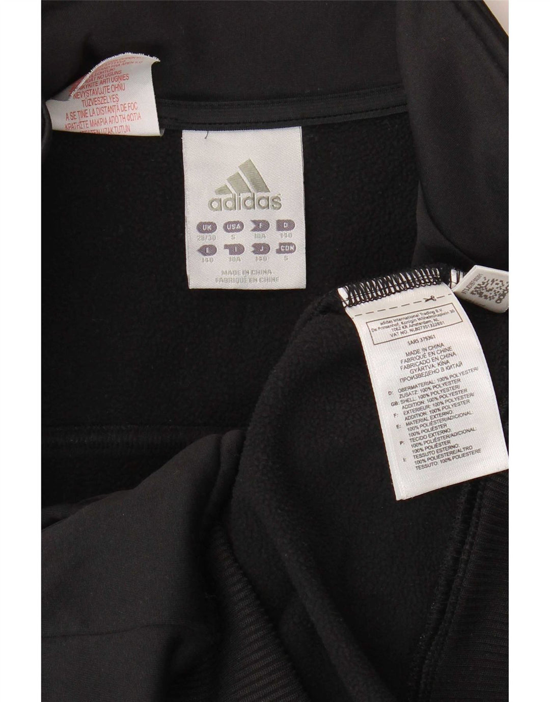 Kurtka chłopięca Adidas Dresowa Top 9-10 Lat Czarna Poliester