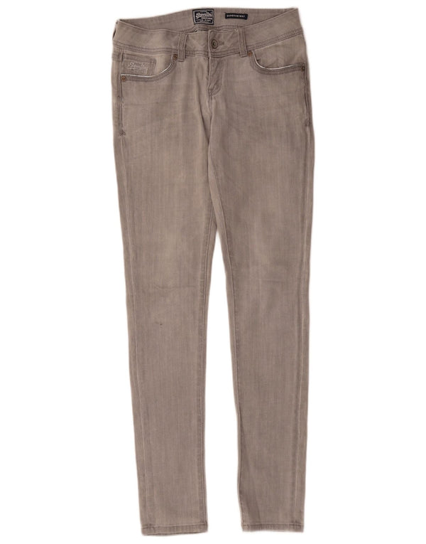 Damskie super obcisłe dżinsy Superdry W29 L32 Szara bawełna