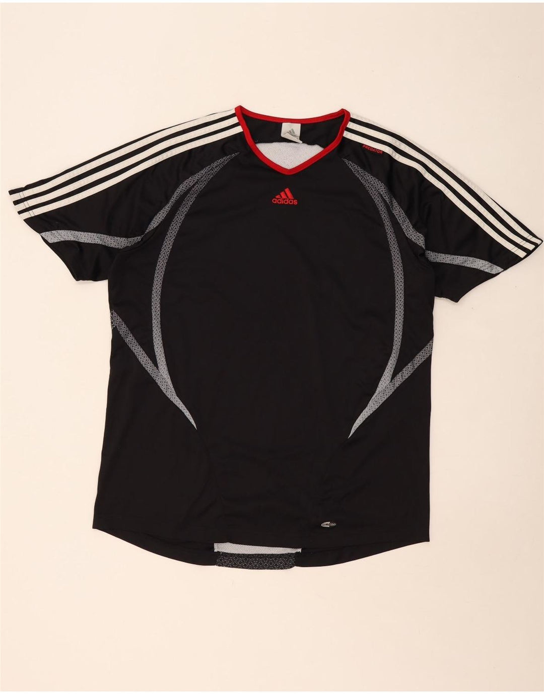 Męski T-shirt ADIDAS Climacool, top XL, czarny poliester z blokami kolorów