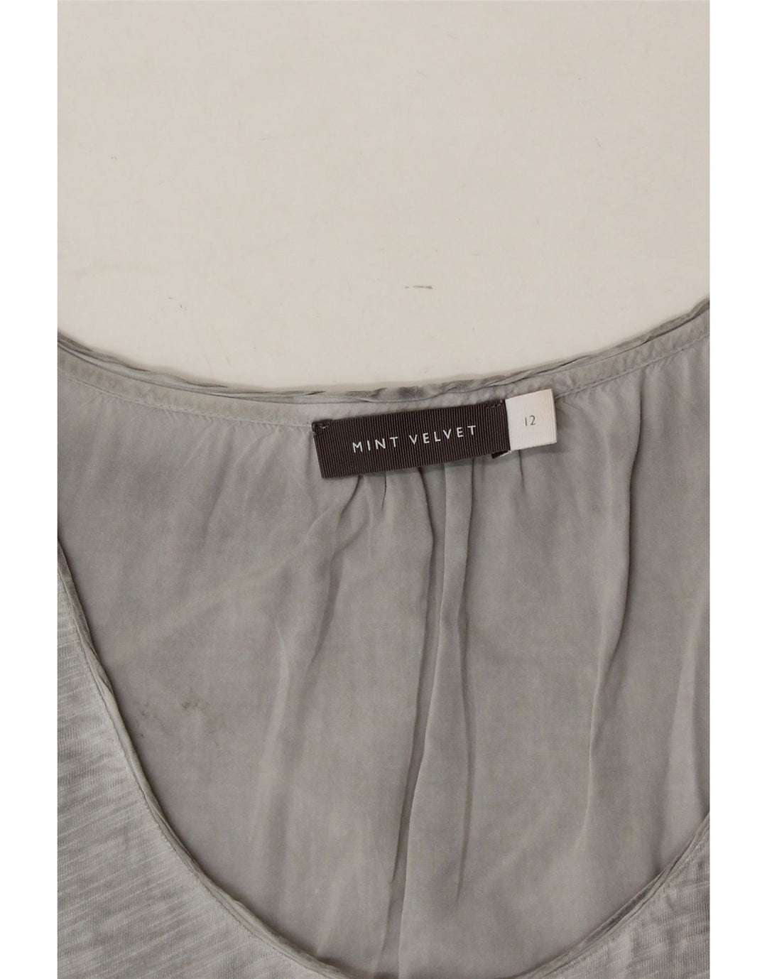 MINT VELVET Womens Vest Top UK 12 Medium Grey Viscose Vintage MINT VELVET and Second-Hand MINT VELVET from Messina Hembry 