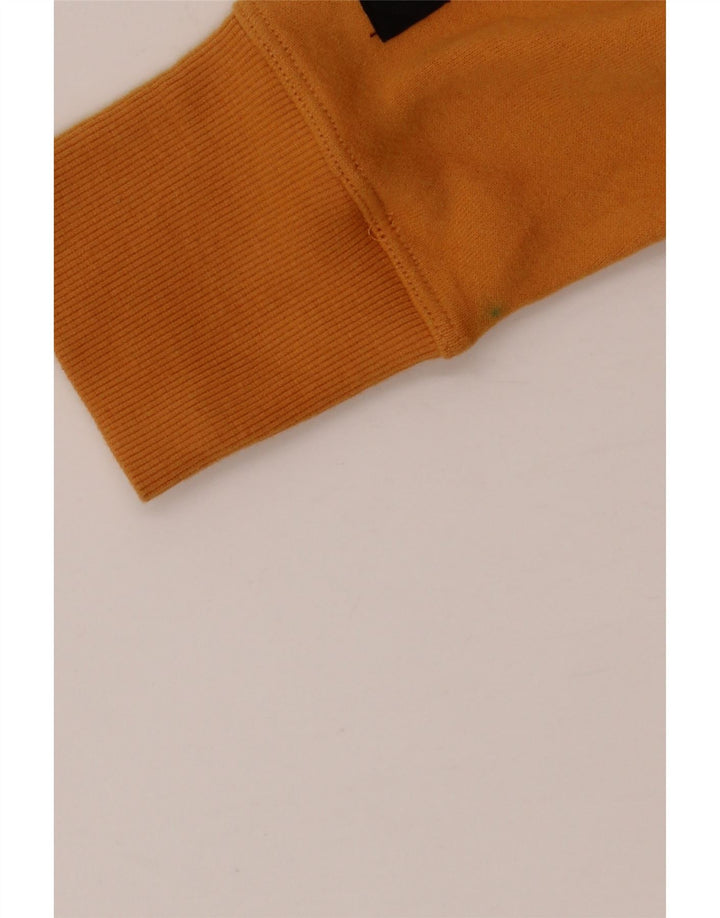 CALVIN KLEIN Damski sweter oversize z kapturem, UK 10, mały, żółty