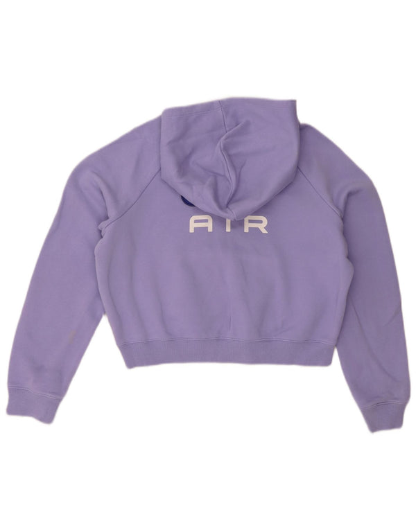 Dziewczęca bluza z kapturem Nike Crop Graphic 13-14 lat XL, fioletowa bawełna