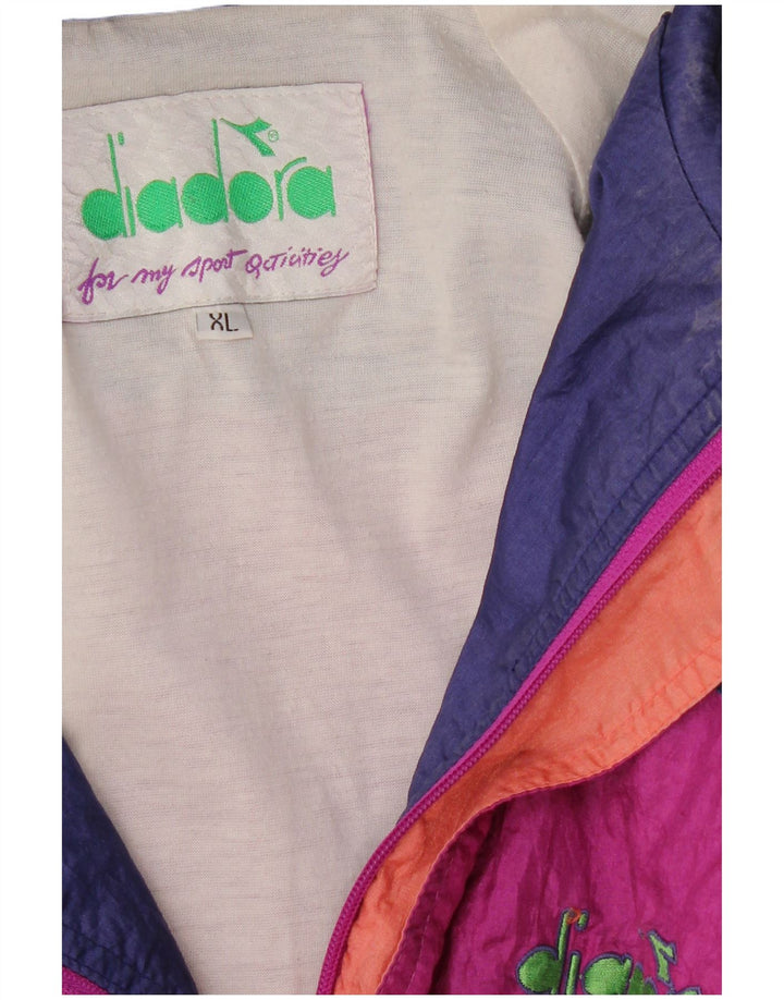 DIADORA Męska kurtka dresowa o luźnym kroju, XL, w kolorze różowym