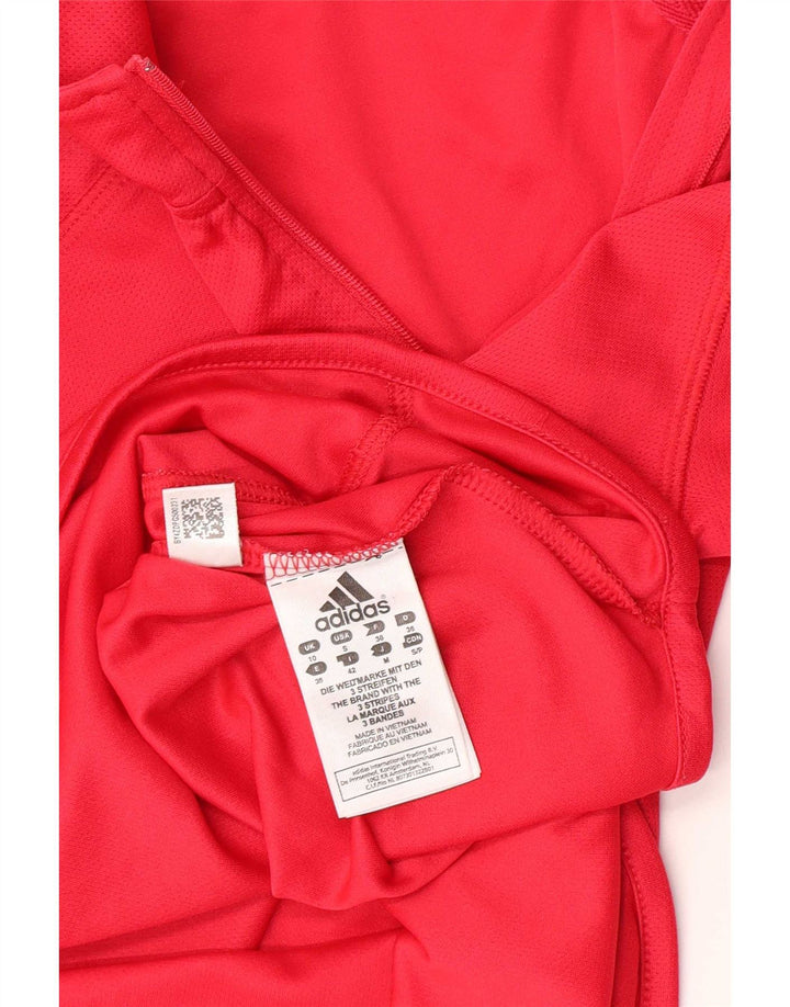 Adidas damski sweter z zamkiem błyskawicznym Top UK 10 mały różowy poliester
