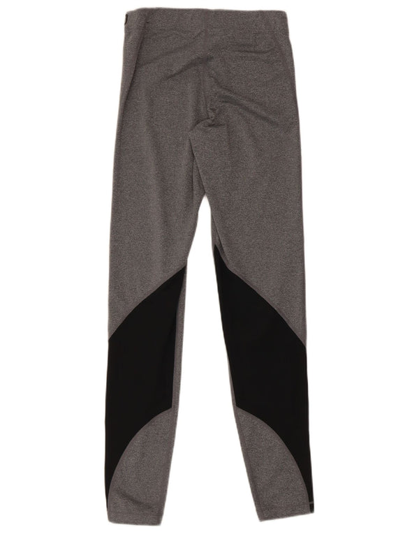 Legginsy damskie Nike UK 8, małe, szare, sportowe z blokami kolorów