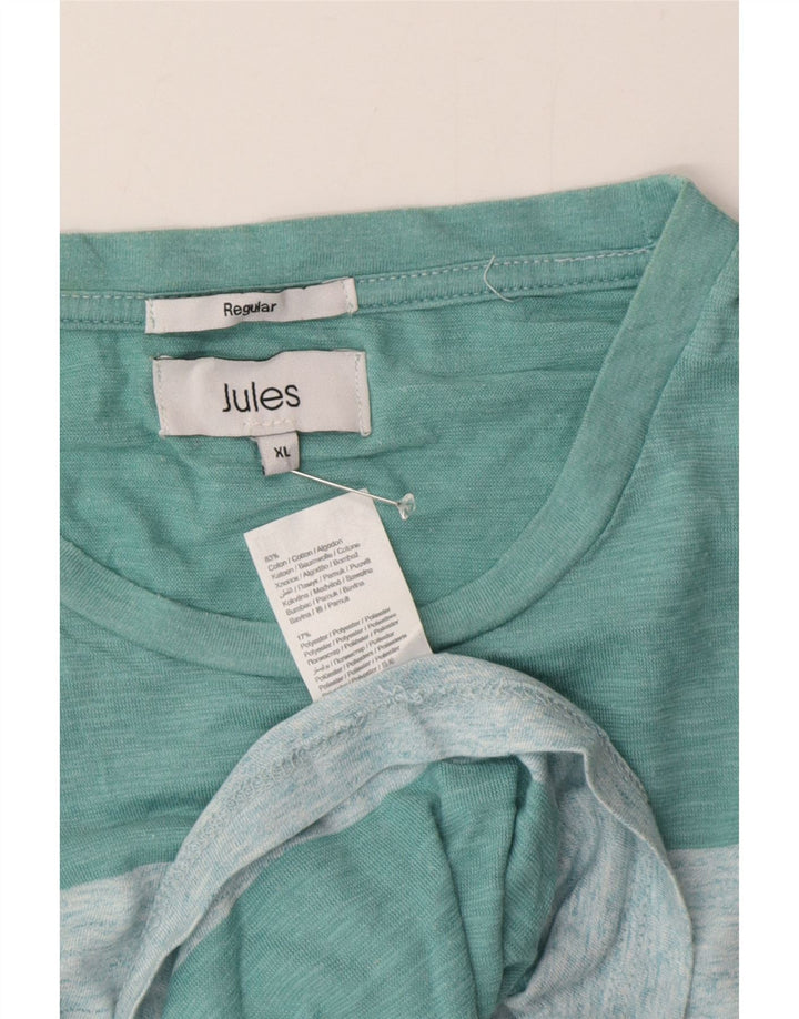 T-shirt męski Jules o regularnym kroju, bawełniany rozmiar XL, wielokolorowe paski