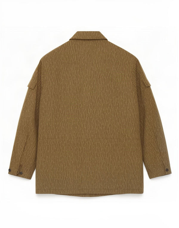 Męska kurtka wojskowa Vintage UK 38 w średnie paski khaki