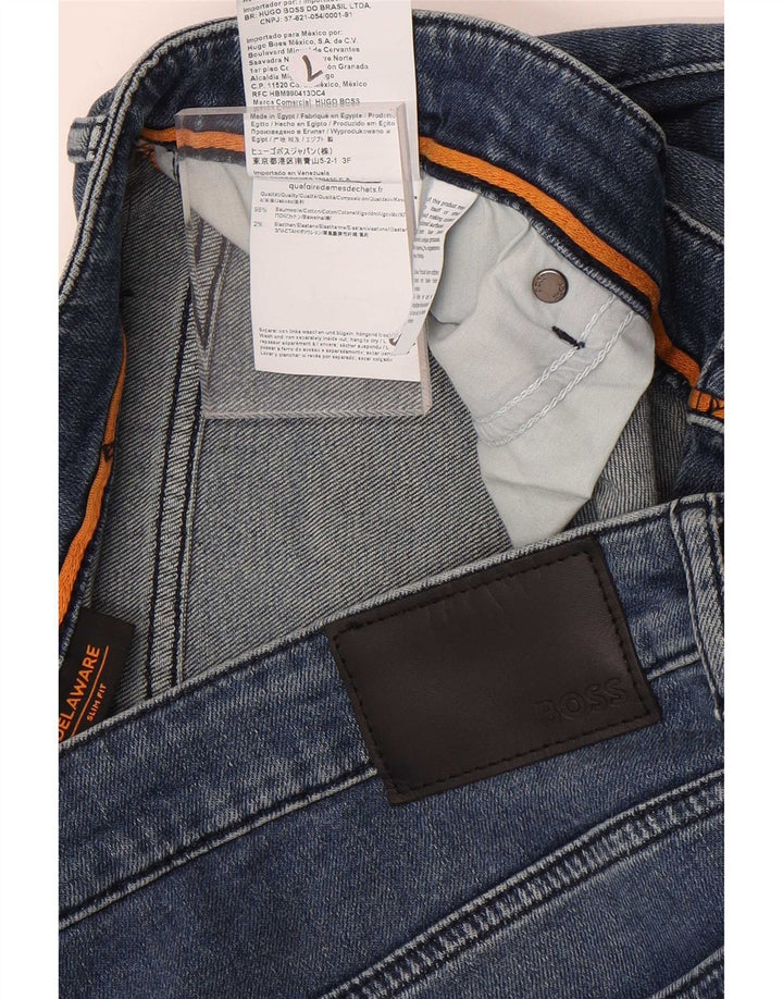 Hugo Boss Męskie Delaware Slim Jeans W38 L32 Niebieska bawełna