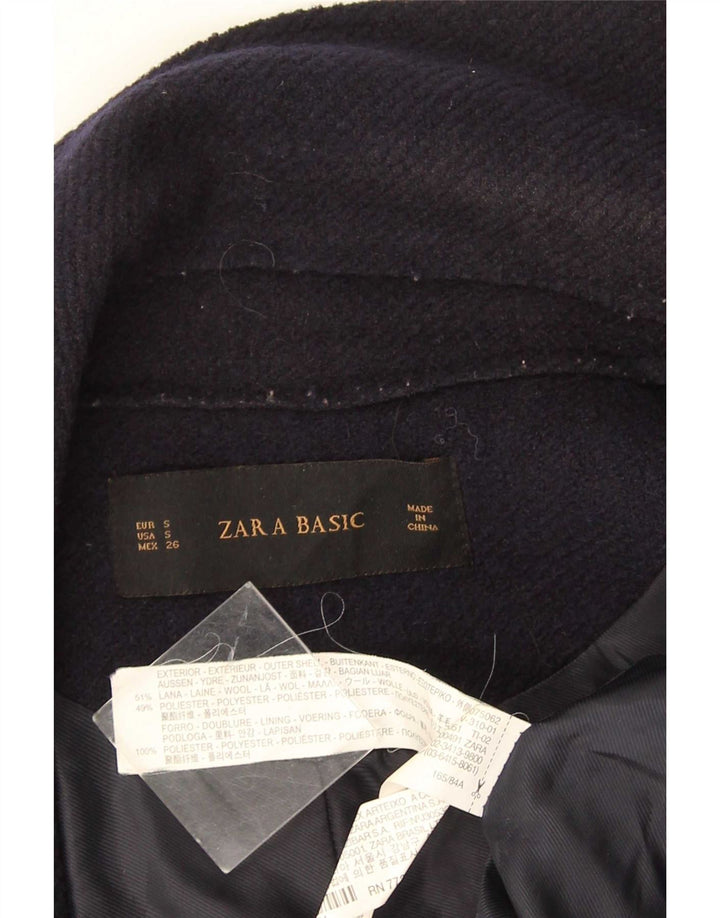 Bezrękawnik damski Zara Longline Open UK 10 Small, granatowy, wełniany