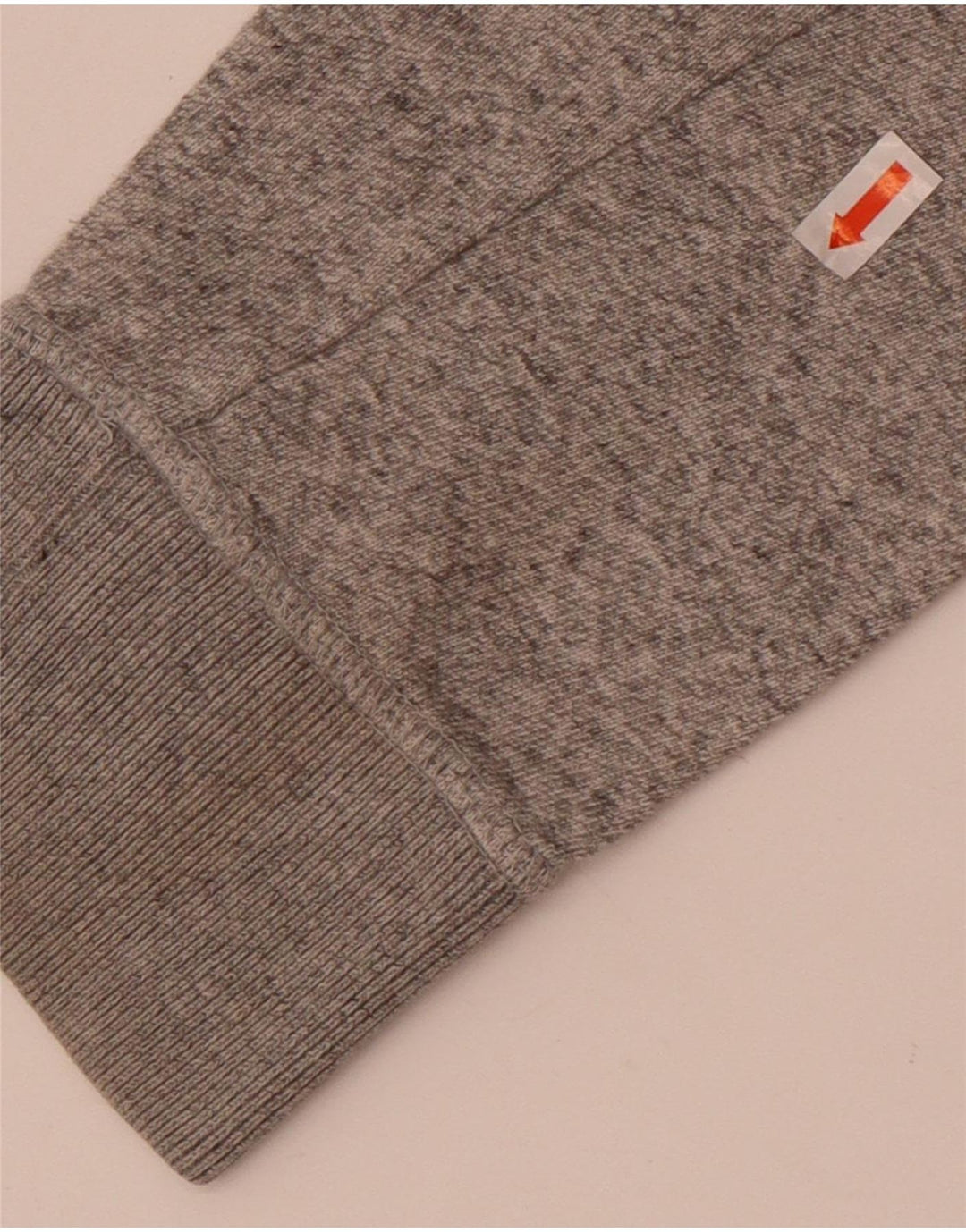 Męski top Superdry z długim rękawem, średnioszary, bawełniany w cętki
