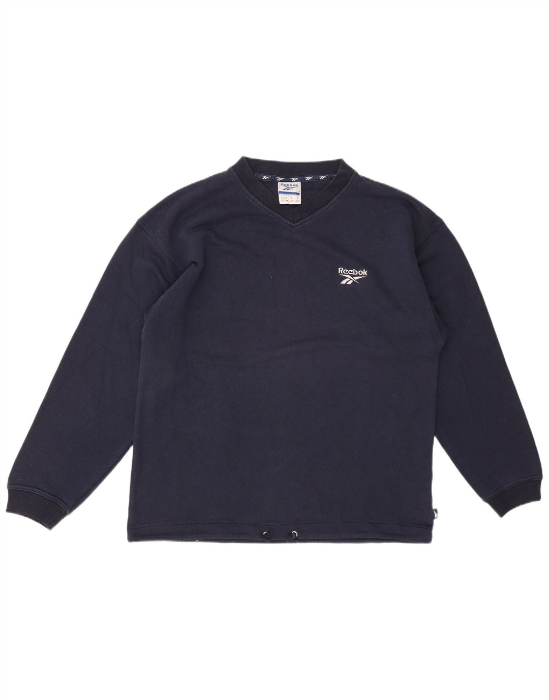 REEBOK Mens Sweatshirt Jumper Small Navy Blue Cotton